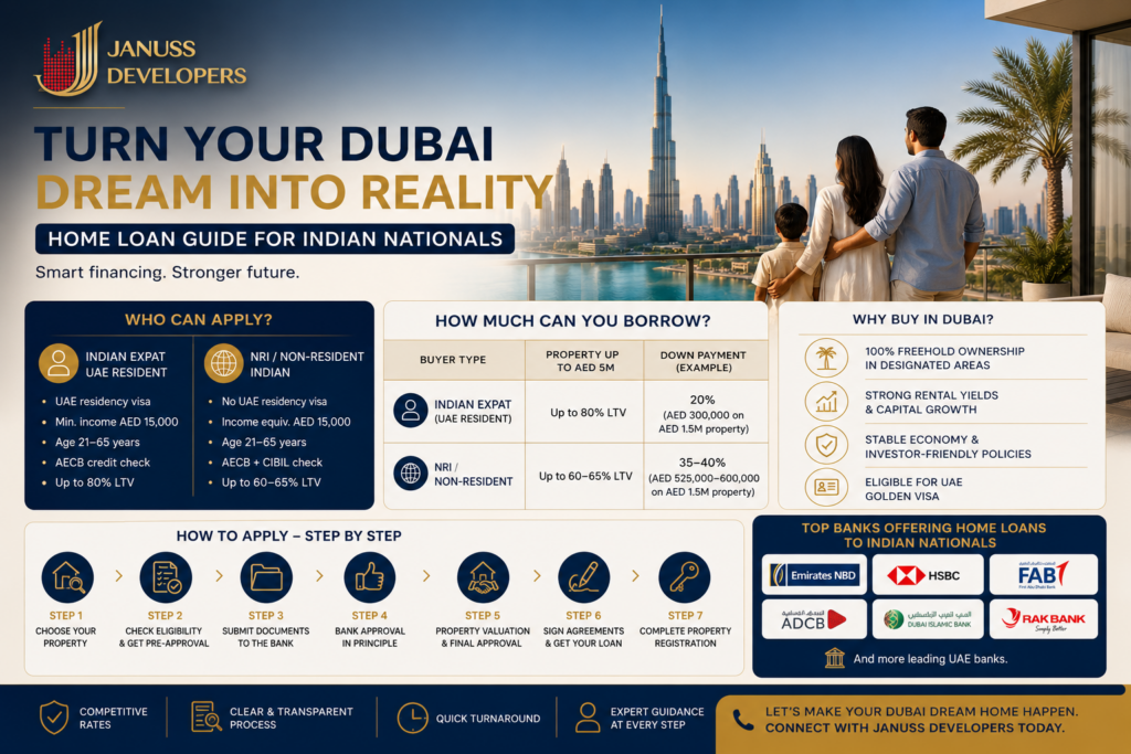 Home loan for duabi property for Indian nationals